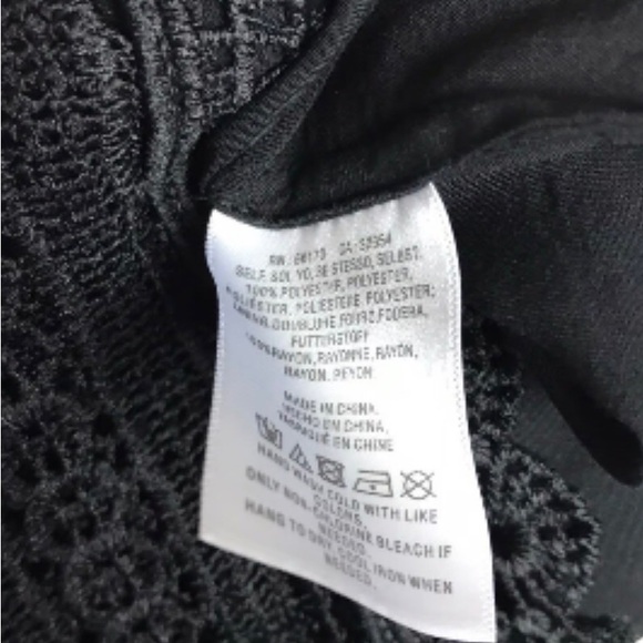 ANTHROPOLOGIE DANIEL RAINN LOURDES BLACK LACE EYELET TANK TOP XL - Picture 9 of 13